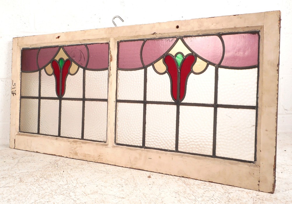 Vintage Stained Glass Window Panel (3119)NJ