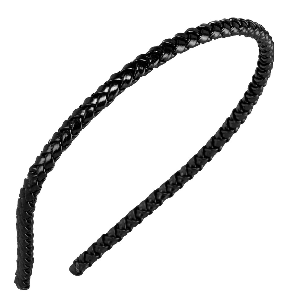 Braided 1/4" Headband - Black