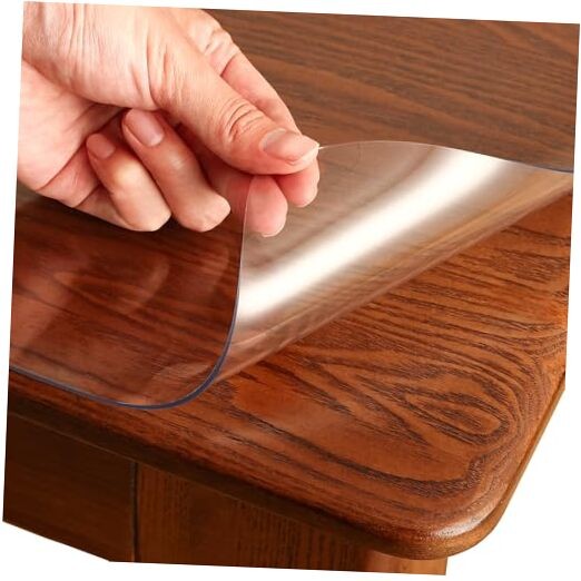Clear Table Cover Protector Rectangle 42 x 60 Inch, 2.0mm Transparent Plastic