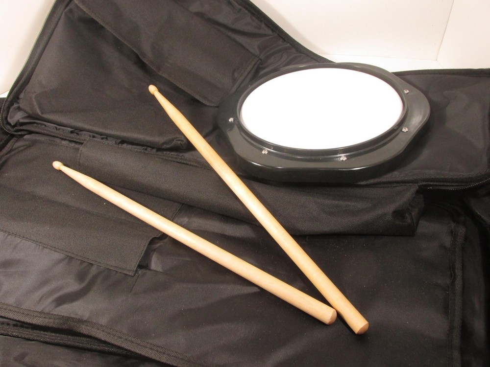 Student Xylophone Bell Kit With Stand Practice Pad Sticks Mallets Case Book