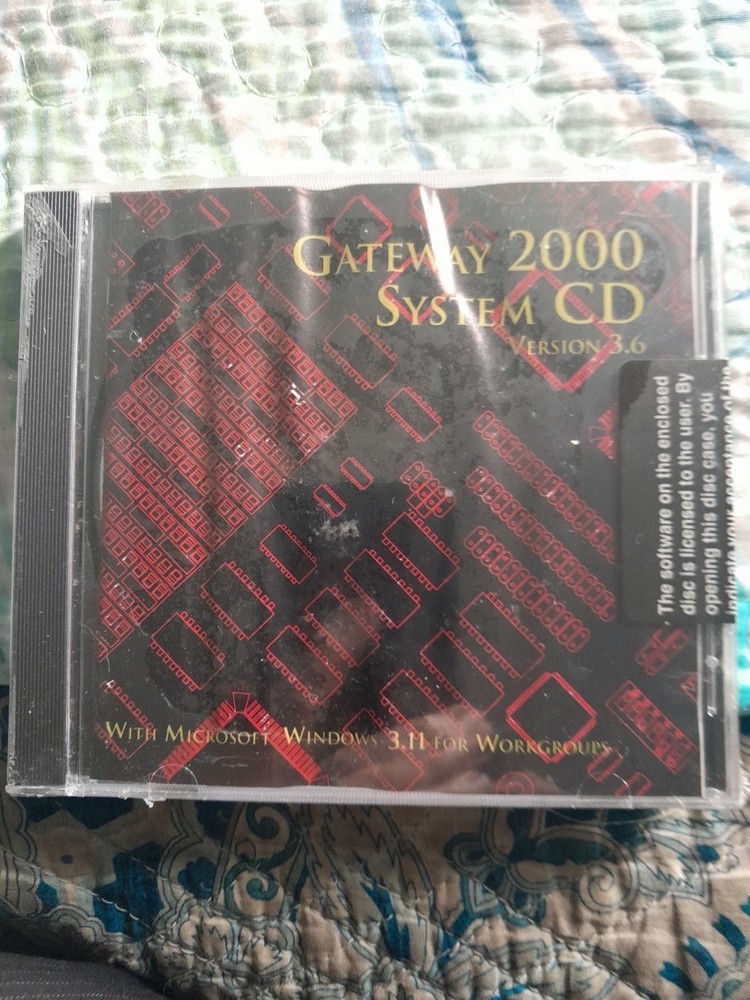 Gateway 20000 System CD With Microsoft Windows 3.11 Workgroups Sealed