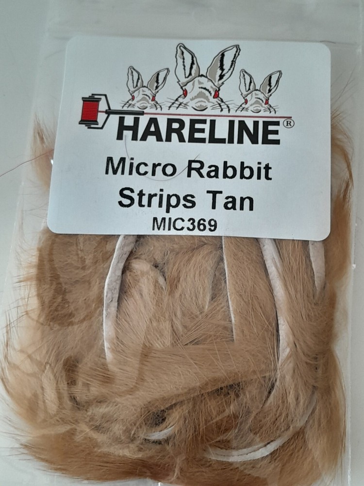 Hareline Micro Rabbit Strips All Colors Cut Thinner Than Regular 11in Long