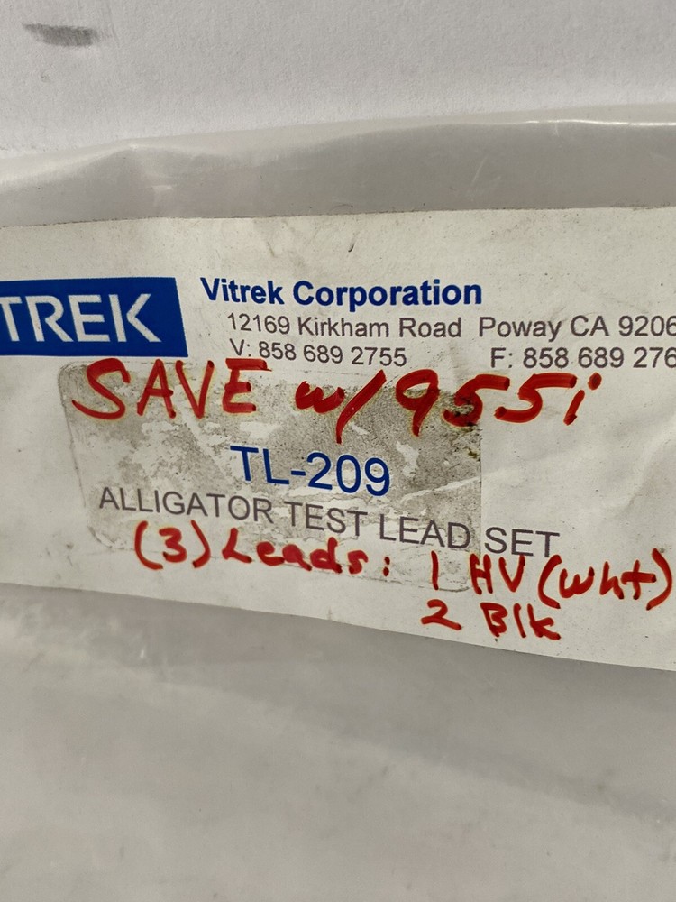 Vitrek TL-209 HV/Continuity Test Lead set