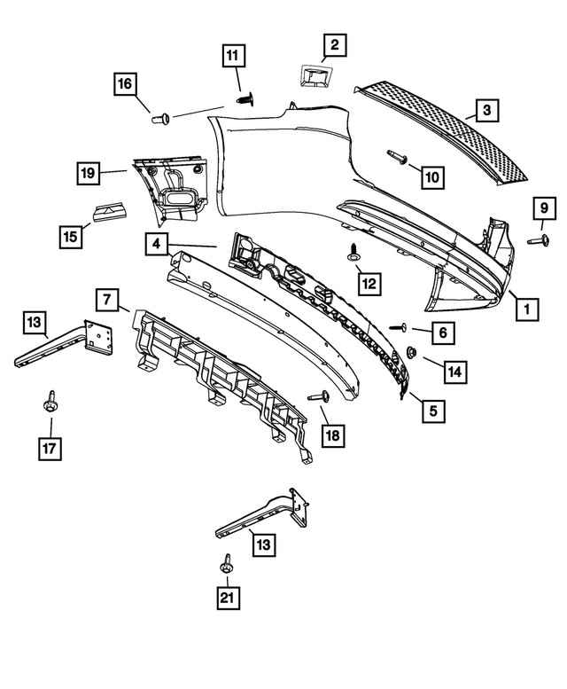 Genuine Mopar Blind Spot Detection Bracket Kit 68156768AA