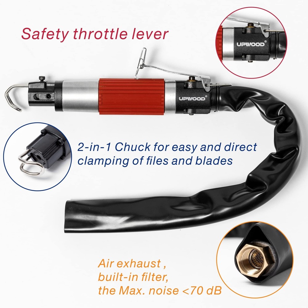 Air Reciprocating File & Body Saw 3/8in stroke, Multi-function Low Vibration ...