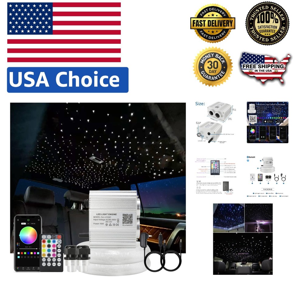 Transform Your Space with Twinkle Fiber Optic Light Kit + APP & Remote Control