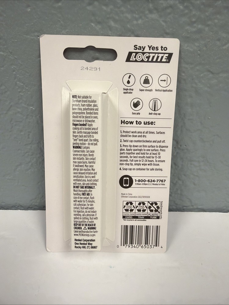 Loctite Super Glue Liquid Pen Multi-Surface Single Drop Applicator 3g