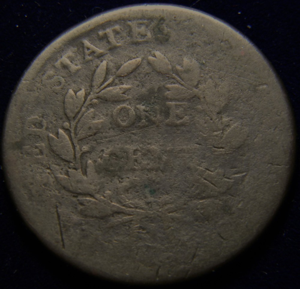 1807 LARGE 7/6, DRAPED BUST LARGE CENT, GRADE:AG, ABOUT GOOD