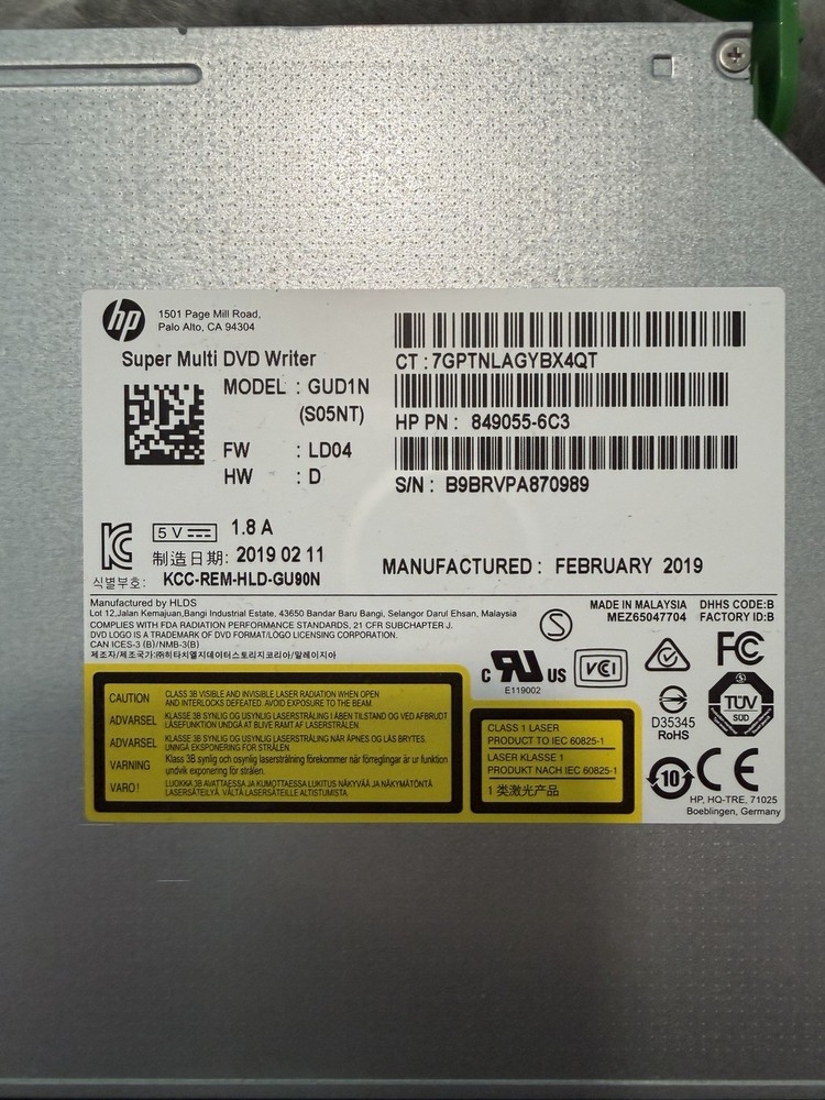 HP Super Multi DVD Writer  Drive GUD1N