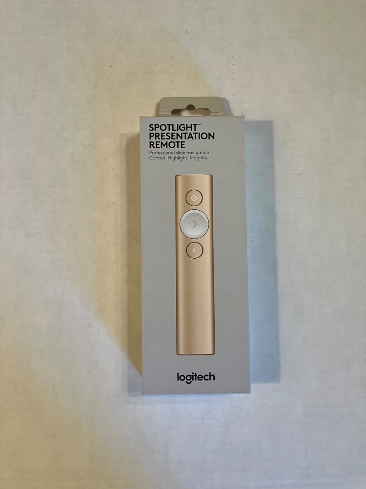 Logitech Spotlight Wireless Presentation Remote - Gold (910-004860) Open Box