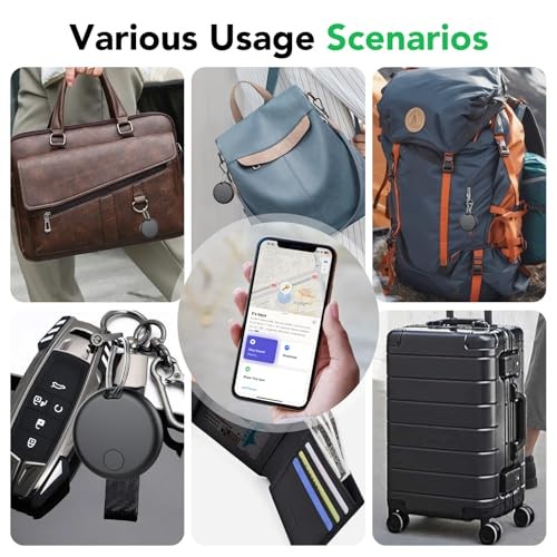 Air Tracker Tags-4 Pack: Smart Bluetooth Tracker, Item Finder 4 carbon black