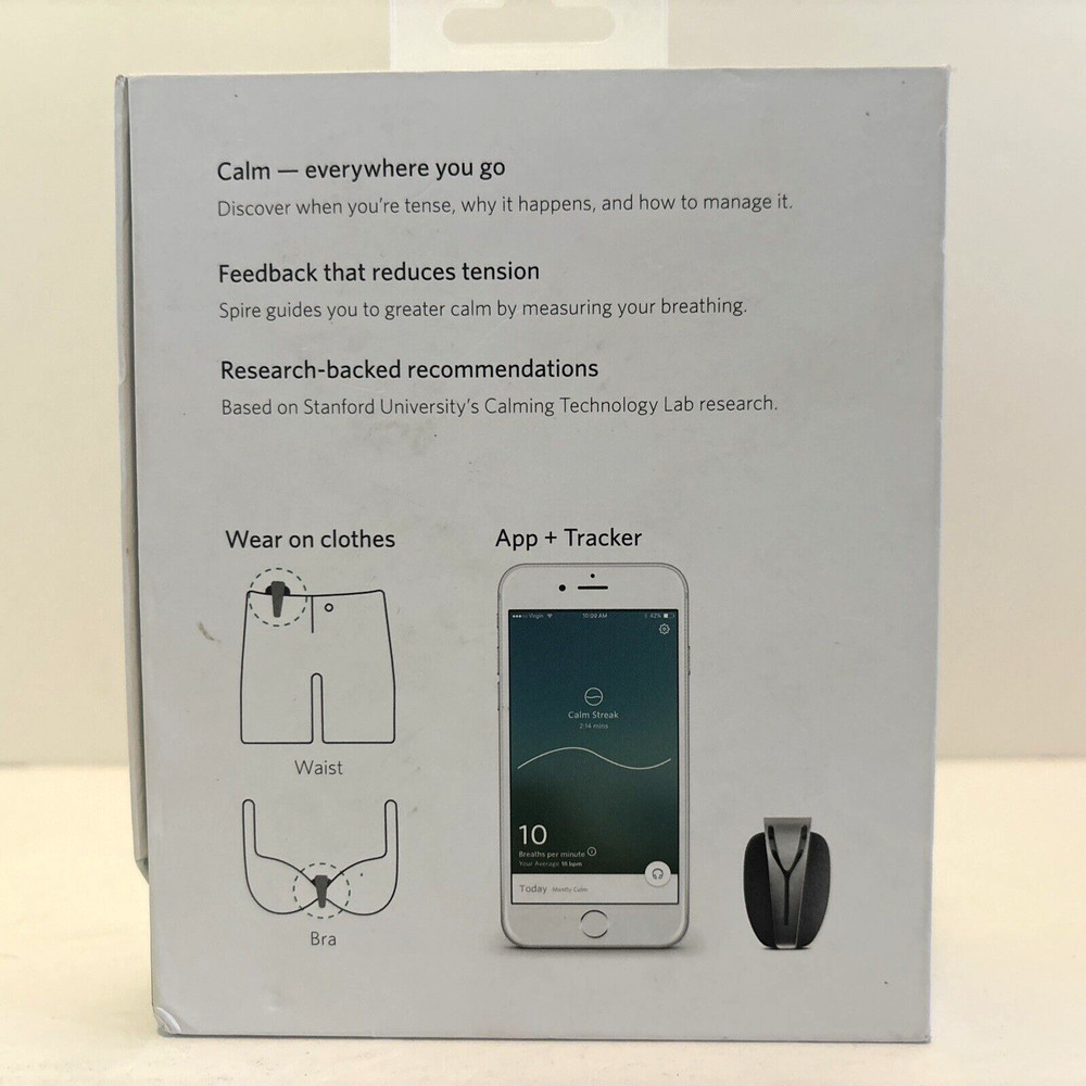 SPIRE Mindfulness & Activity Tracker DISCOVER CALM For Apple, Android & More