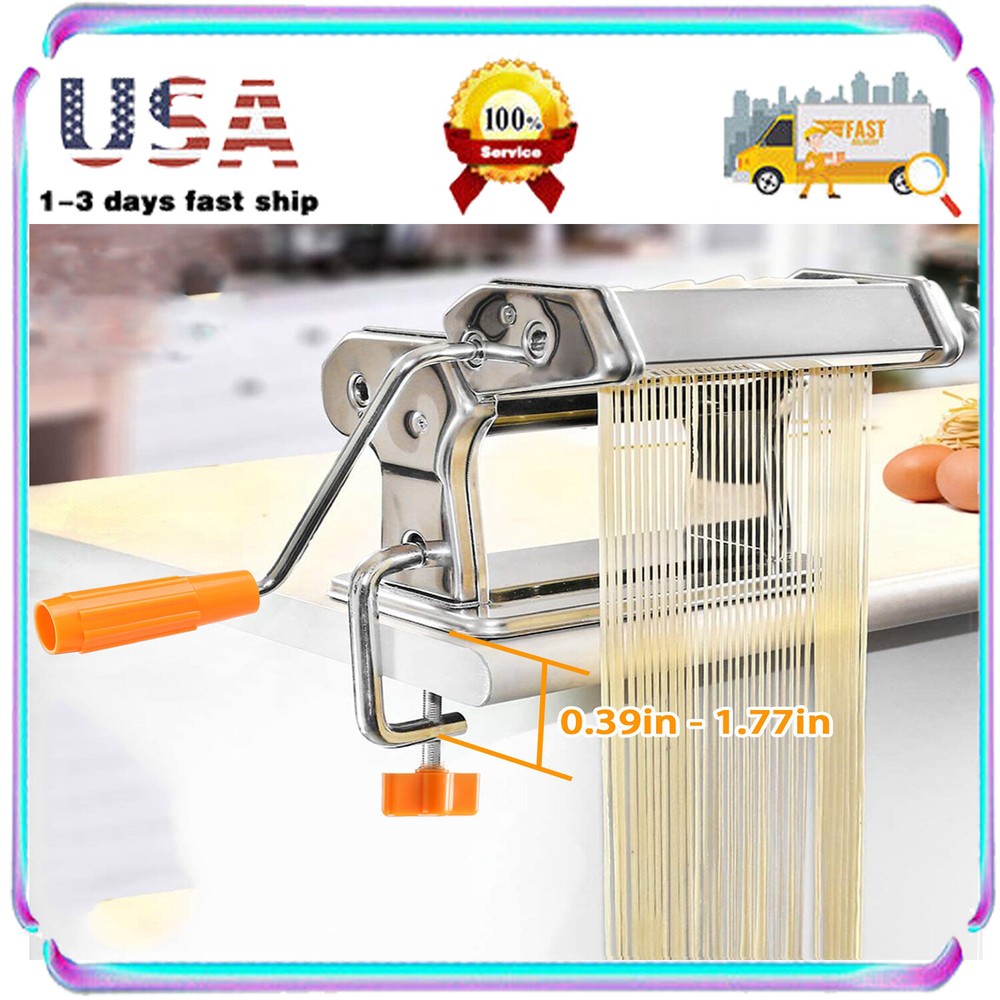 Pasta Maker Machine, 9 Adjustable Thickness Settings Noodles Maker with Rollers