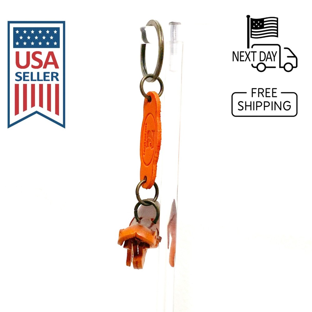 Hippo Handmade Leather Keyring