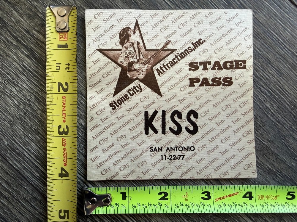 KISS Pass Alive 2 Tour Nov 22 1977 San Antonio Texas Concert Vintage Kiss Aucoin