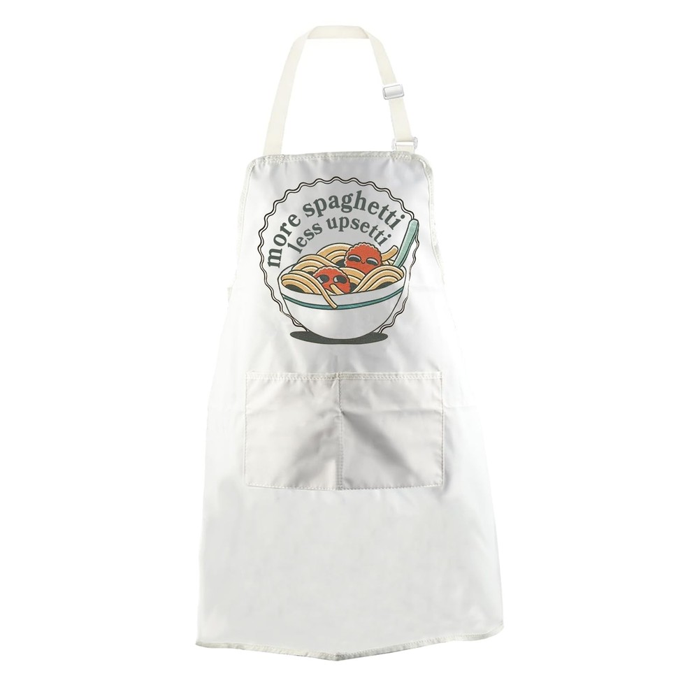 Pasta Gift Spaghetti Lover Apron More Spaghetti Less Upsetti Kitchen Gift