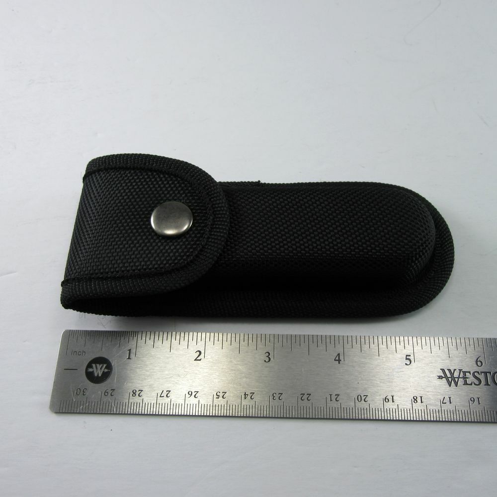 NEW Folding Knife Sheath Case Black Hard Box Reinforce Nylon for 5" Pocket Knife
