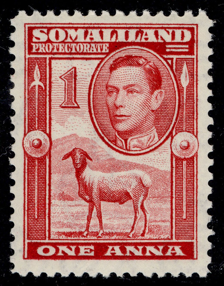 SOMALILAND PROTECTORATE GVI SG94, 1a scarlet, M MINT.