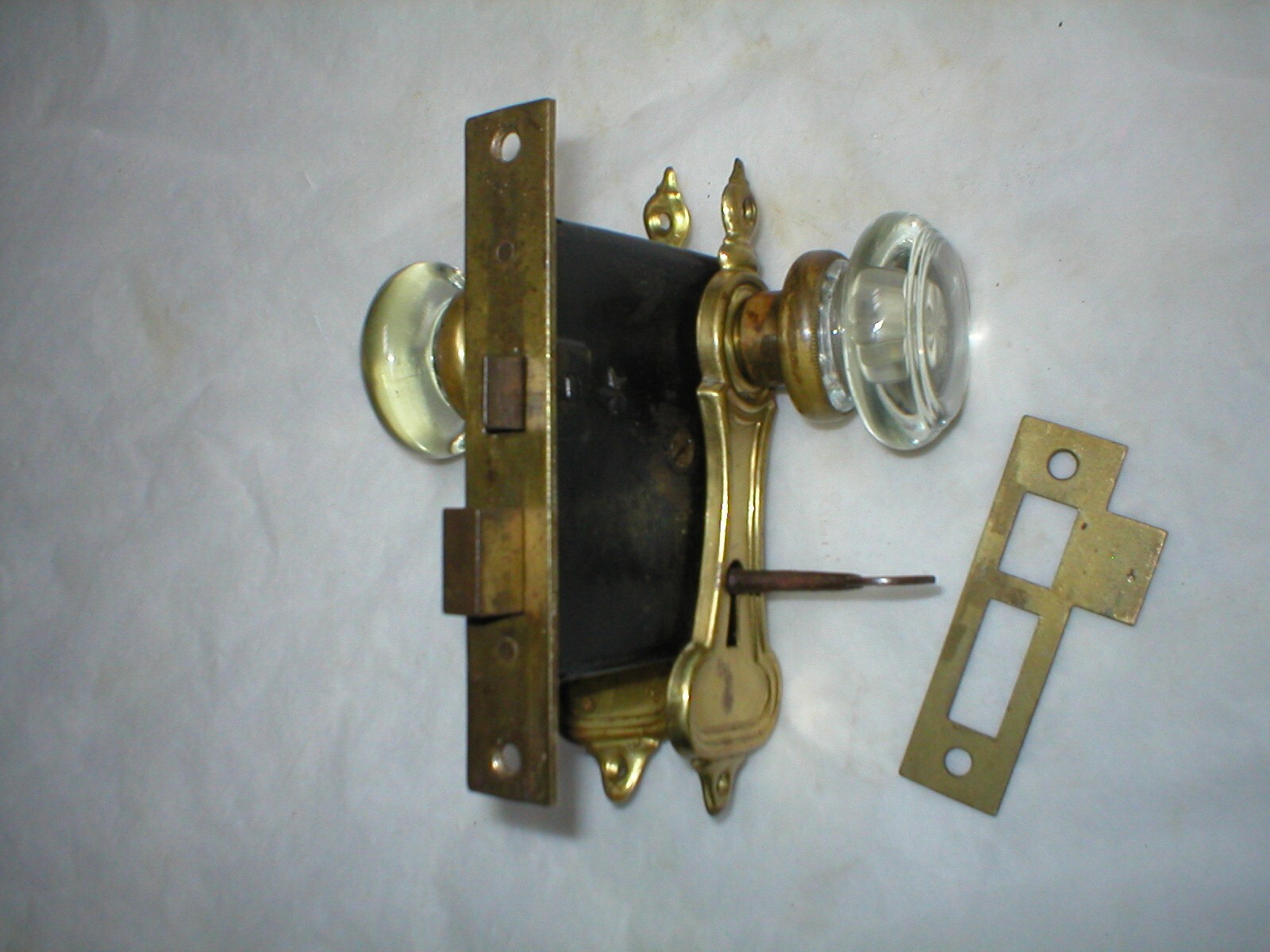 Antique Art Deco Era Door Hardware Set