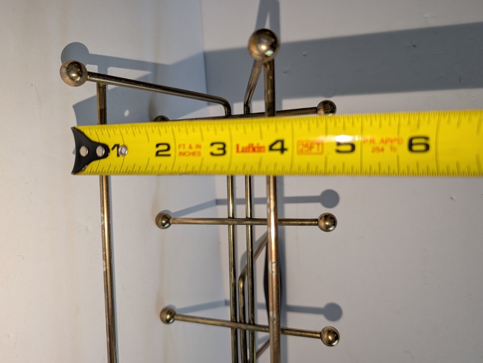 Vtg Wire Metal Caddy ONLY Rack Beverage Holder Mid Century MCM 8 Glasses