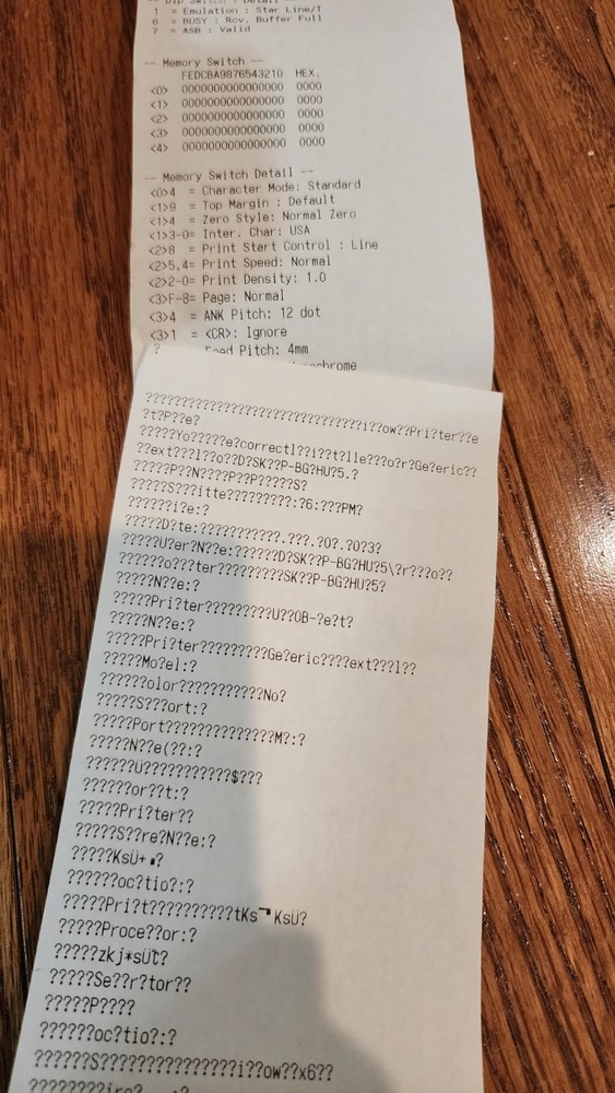 Star TSP650 Serial COM Receipt Printer for POS Retail Systems