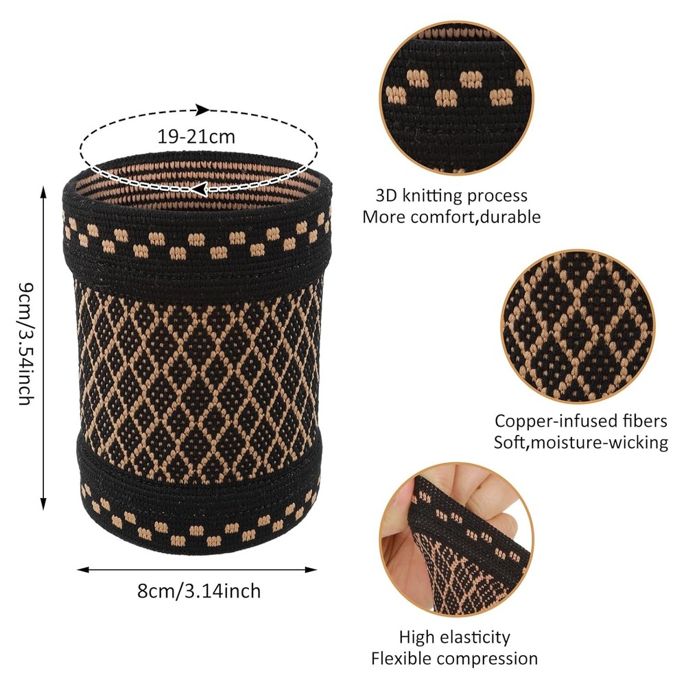 Copper Wrist Compression Sleeve, Brace Support Wrap M