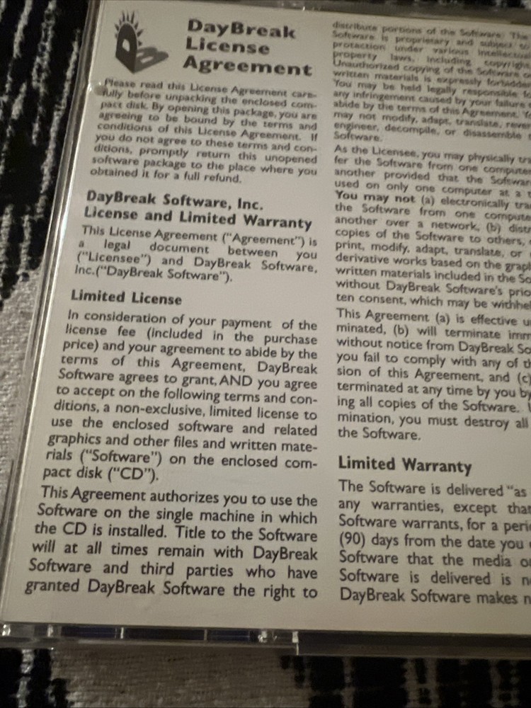 Dilbert Daybreak Break-A-Day Software By Scott Adams 1996 Cd Free Gift 🎁