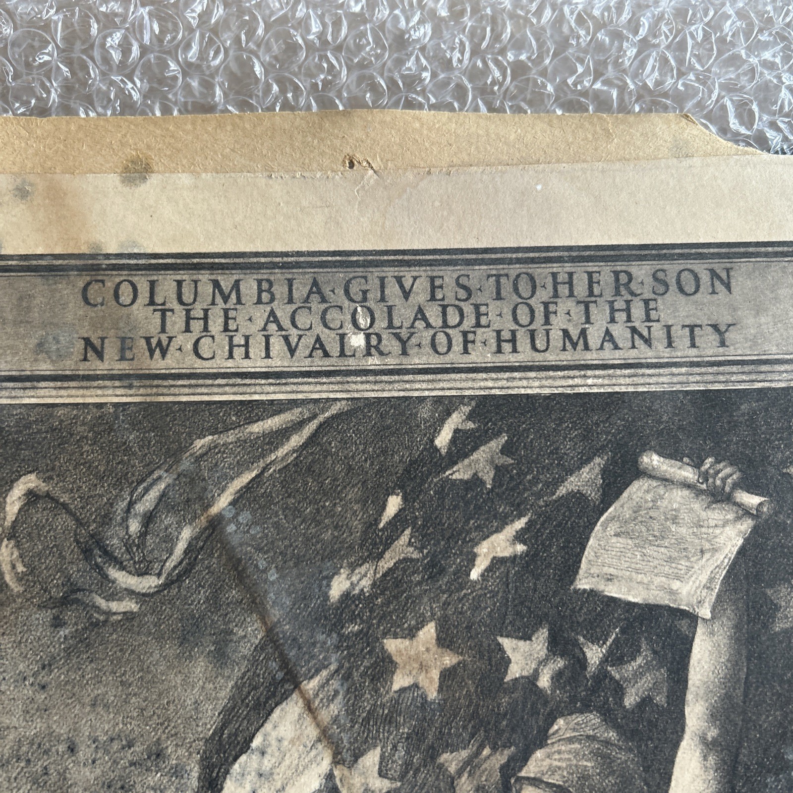 Antique Original WW1 Military Infantry Company Wounded In Action Letter