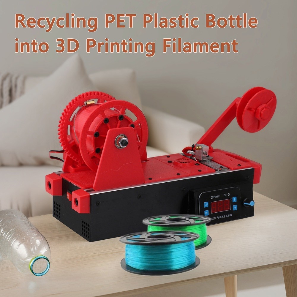 Plastic Recycling Machine 3DPrinter Filament Maker Desktop Extruder Eco-Friendly