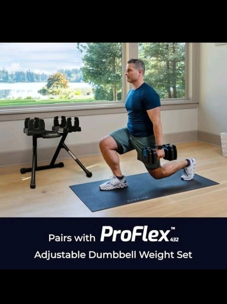 TEETER PROFLEX ADJUSTABLE DUMBELL STAND STORAGE RACK HOLDER TEETER PF1003 BLACK