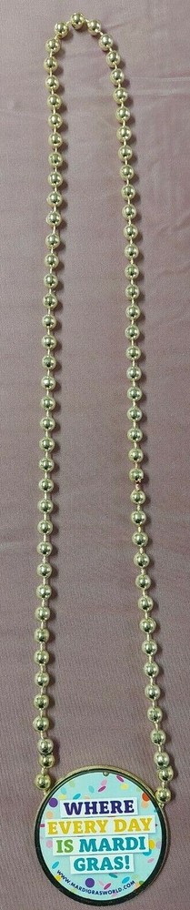 Mardi Gras World Medallion Plastic Necklace Beads