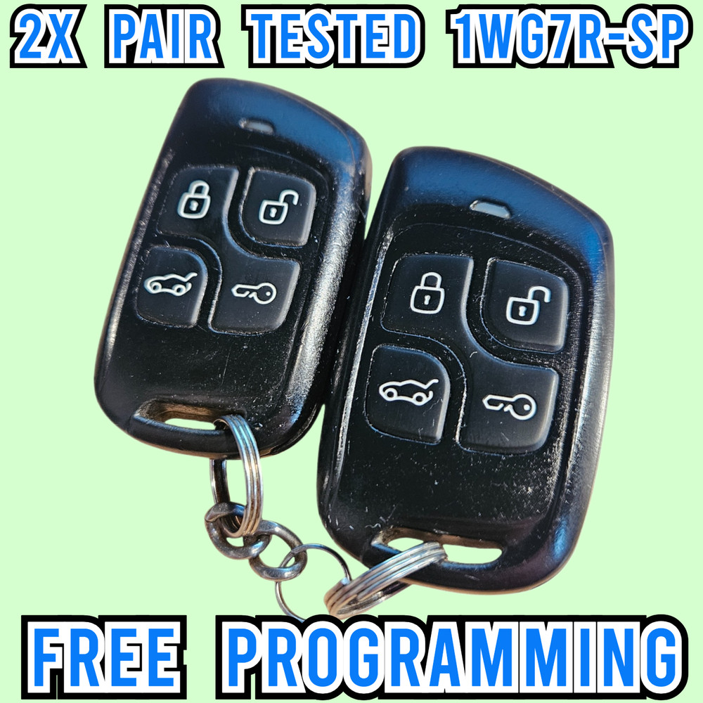 2 Pair CompuStar 1WG7R-SP Keyless Remote Key FOB VA5REC320-1WSP -DIY Programming