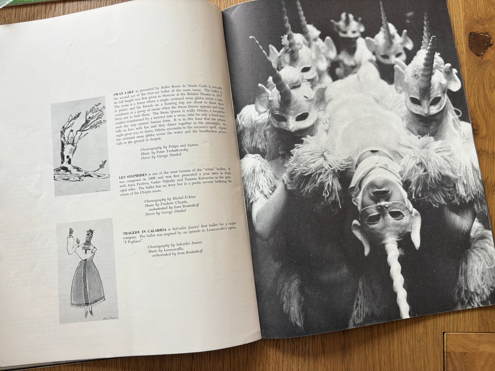 1956 program W/30 AUTOGRAPHS BALLET RUSSE DE MONTE CARLO NOVAK/CHOUTEAU/HOWARD