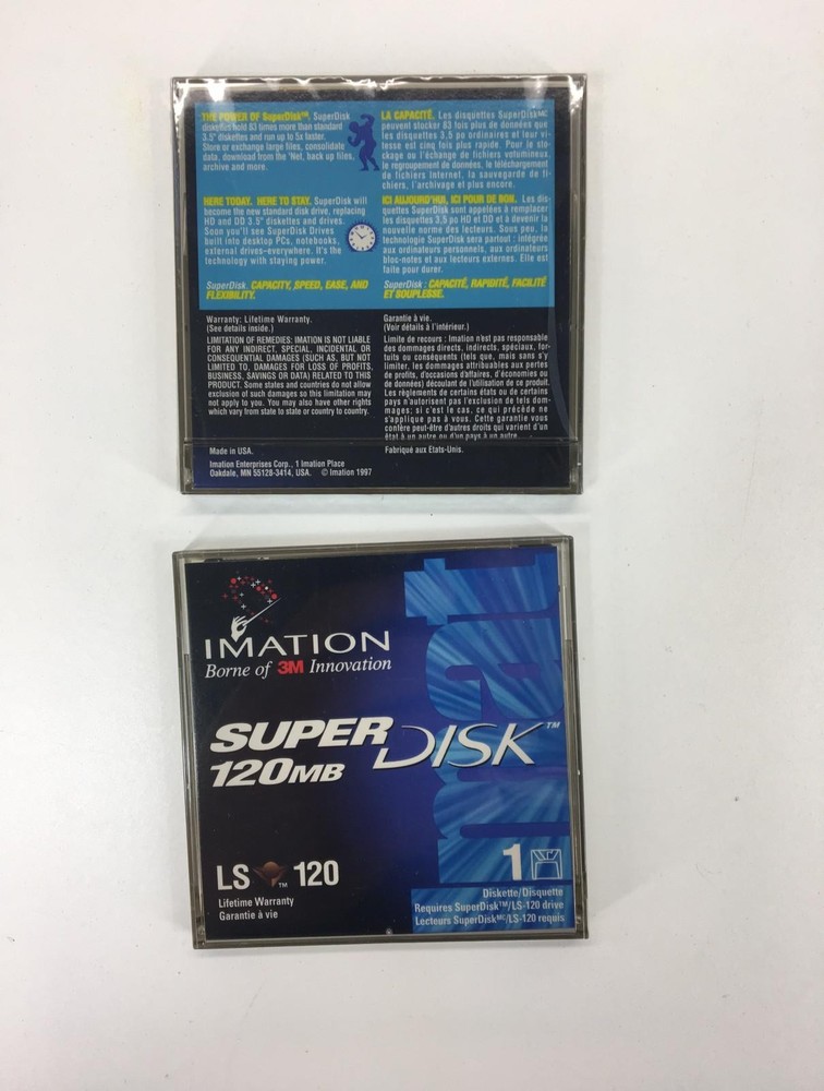 Imation LS120 SuperDisk™ 120MB Lot of 2