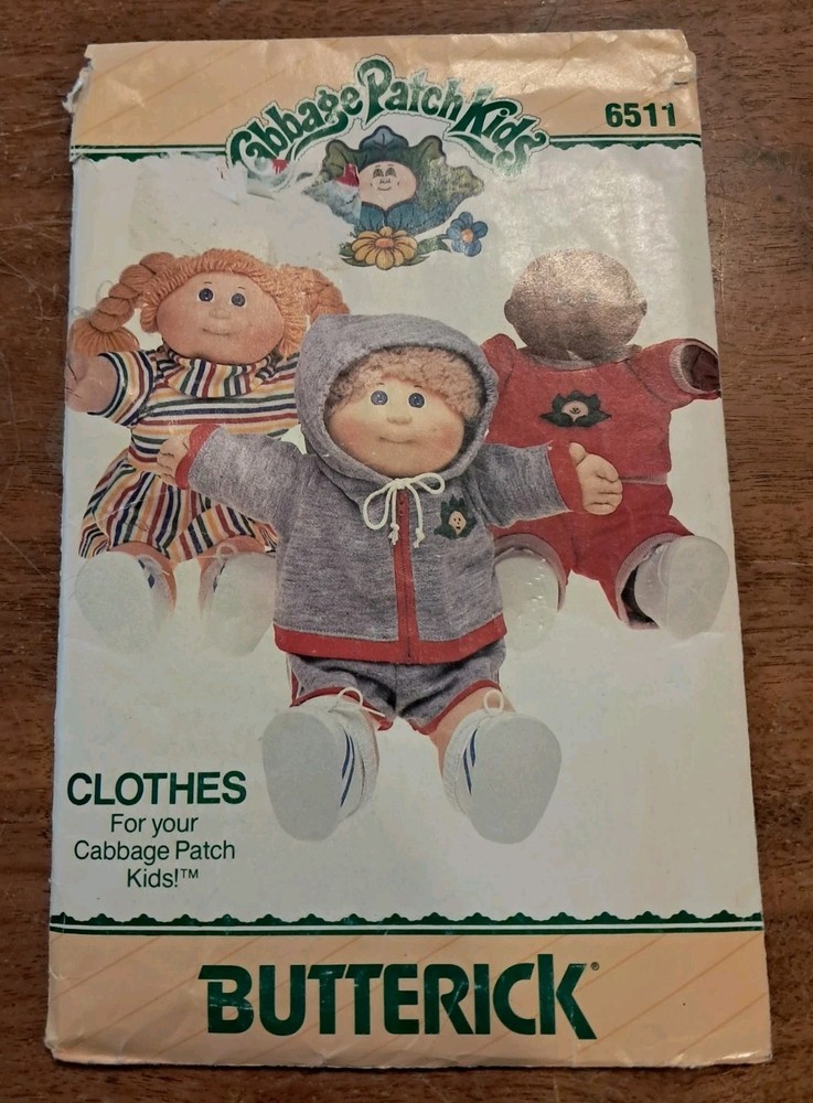 Butterick 6511 Cabbage Patch Kids Clothes Pattern