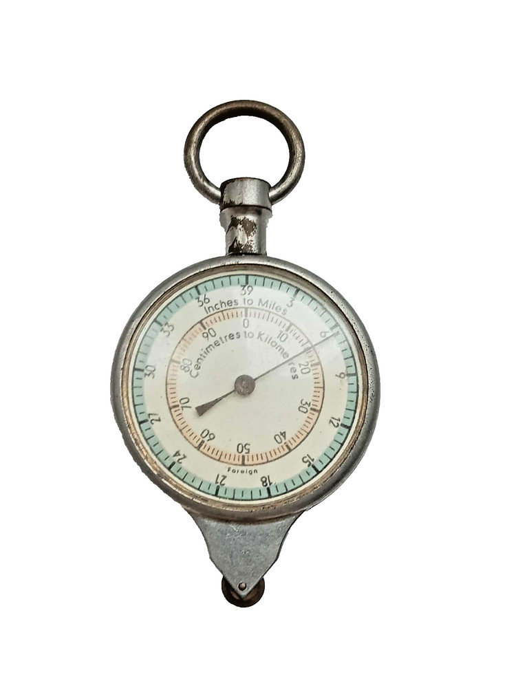 Vintage 1920s Compass and Conversion Calculator