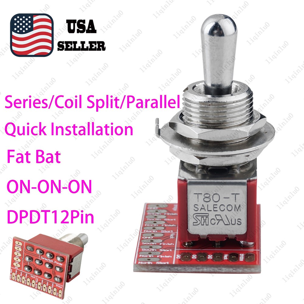 Fat Bat Toggle Switch DPDT OnBoard 3 Way Series/Split/Parallel Easy Install