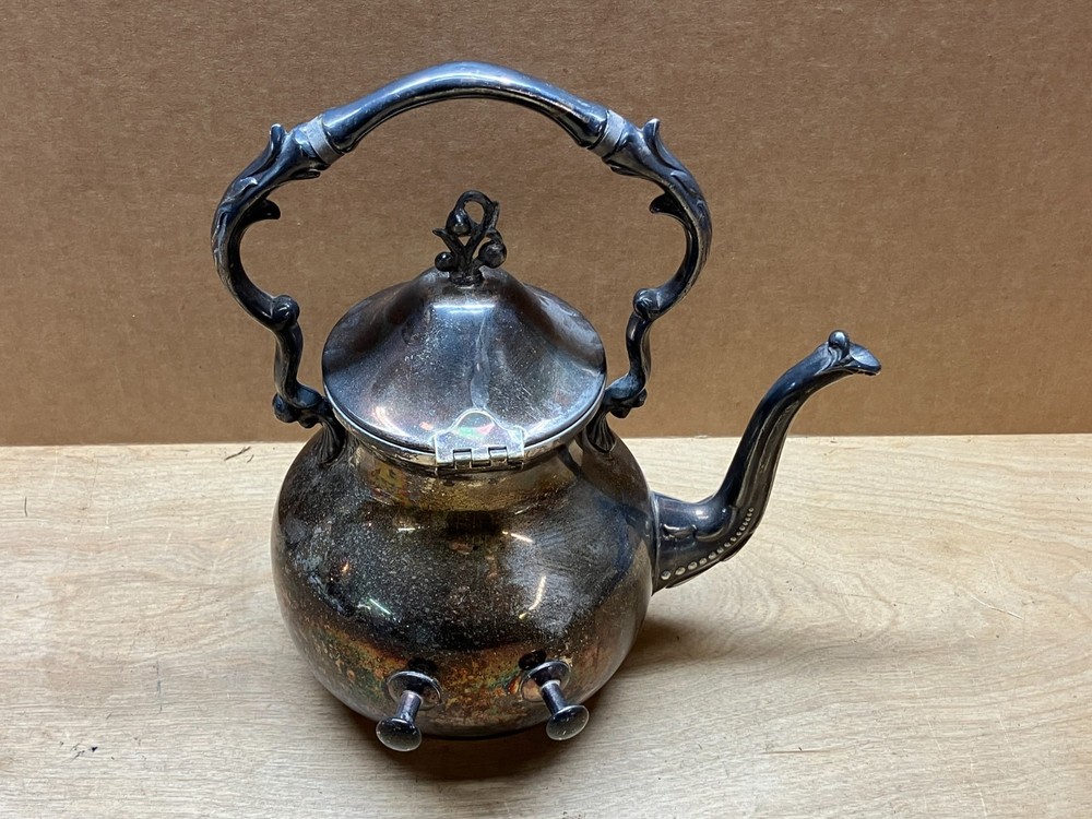 Birmingham Silver Co Silver Plate “Tilting” Tea Kettle Teapot