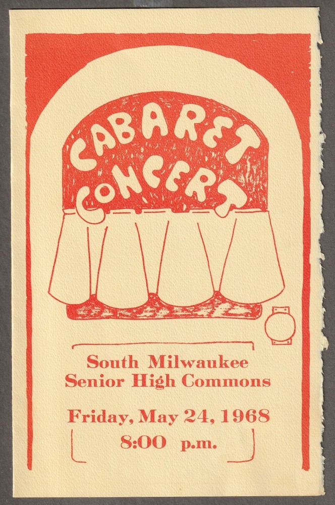 1968 SOUTH MILWAUKEE High School CABARET PROGRAM ~ Spring Concert