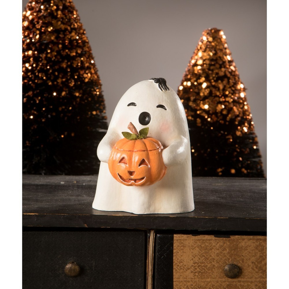 Bethany Lowe Halloween Ghost Gilbert with Pumpkin TL0245