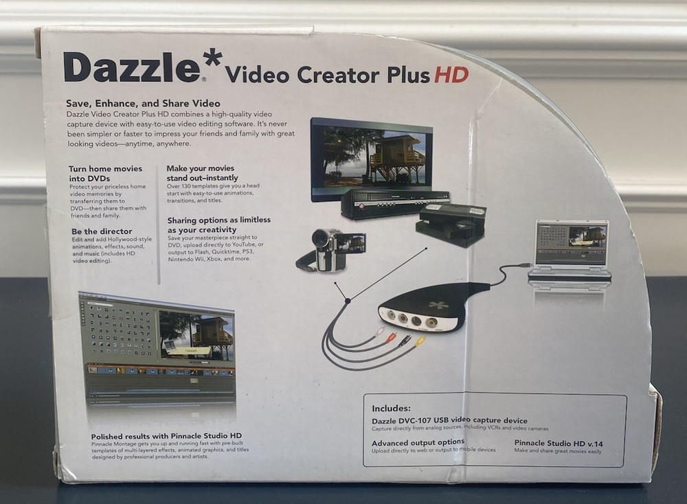 Dazzle Video Creator Plus HD Video Capture Device, Includes Pinnacle Studio HD