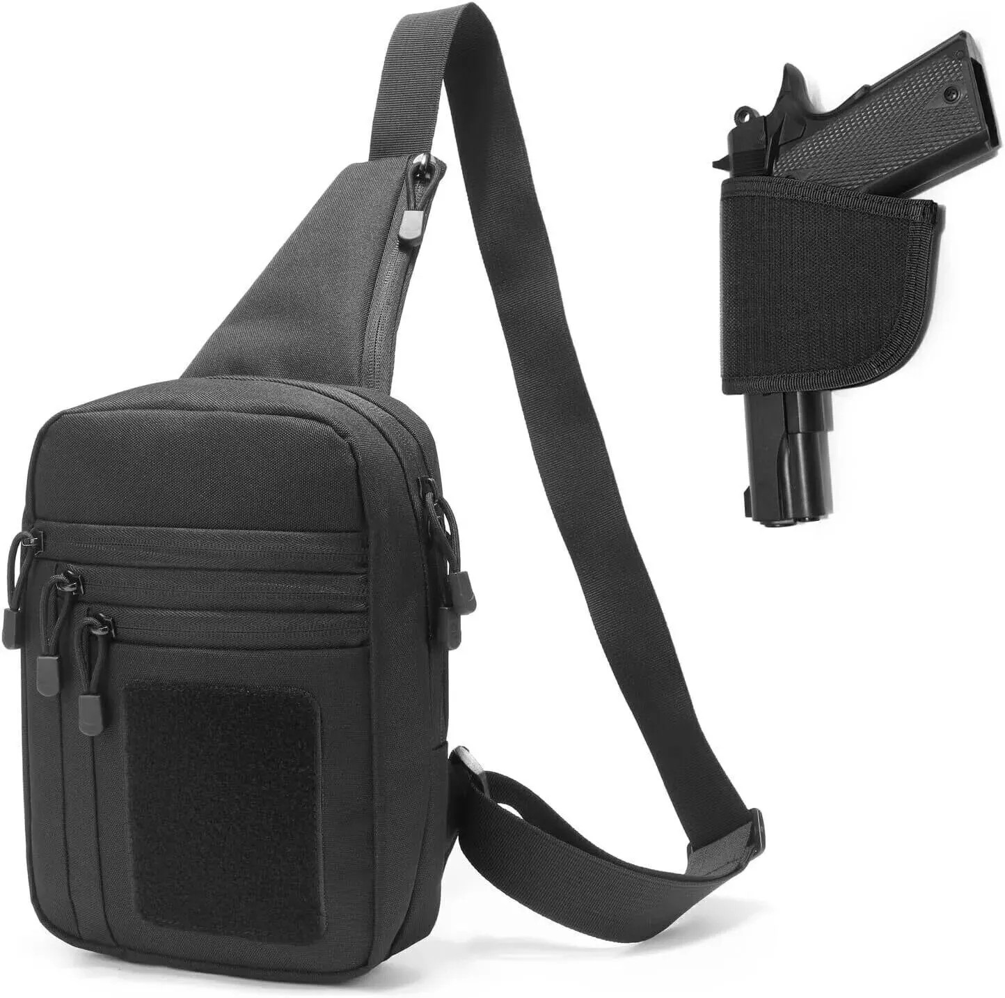 Tactical Gun Bag Pistol Holster Concealed Carry Chest Crossbody Pack Handgun Bag
