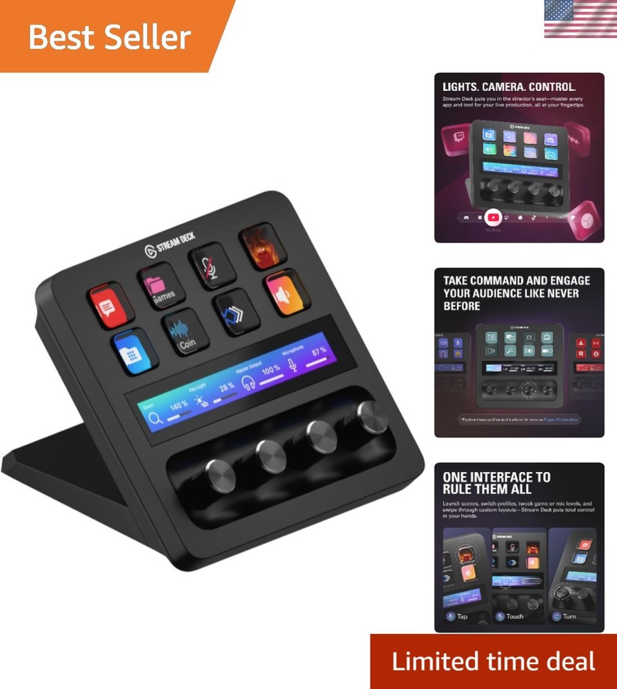 Professional Stream Deck +: Fully Customizable for Ultimate Control in Streaming