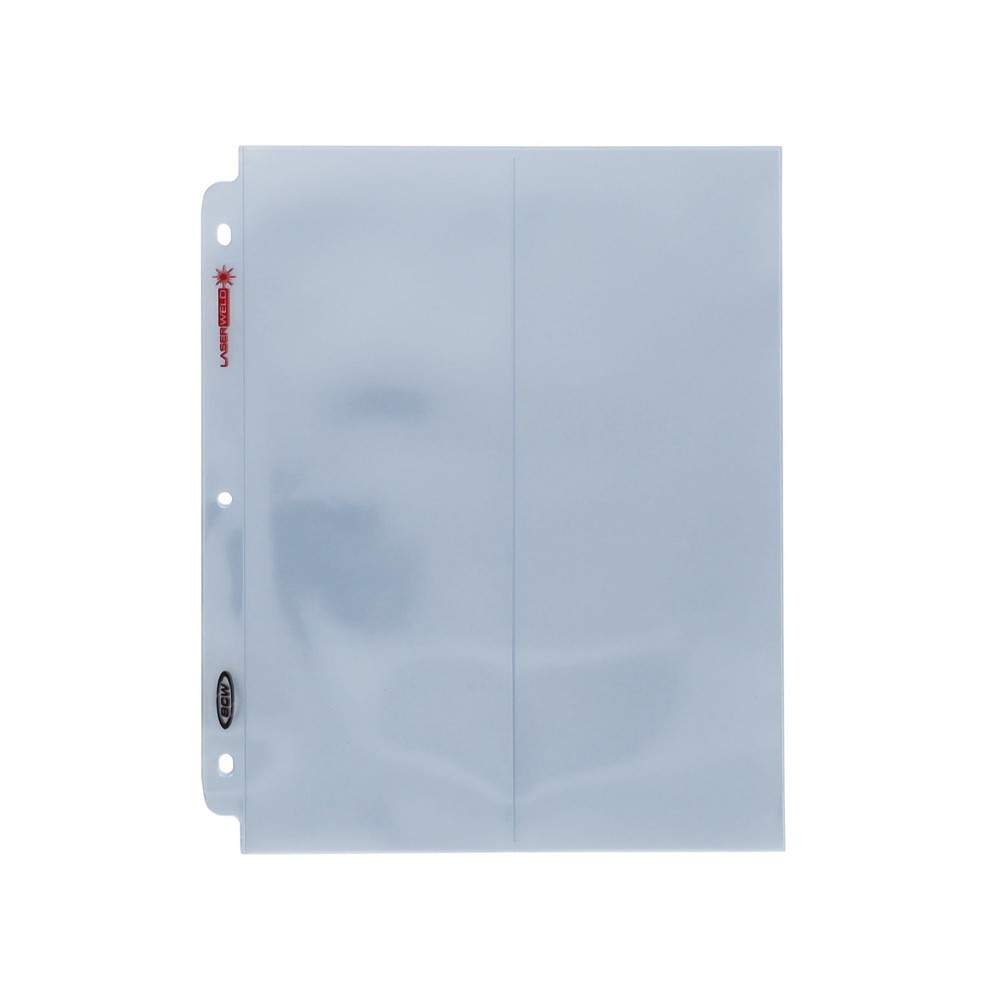 Case of 1000 BCW LaserWeld 2-Pocket 4x10 Envelope Binder Album Pages Sheets
