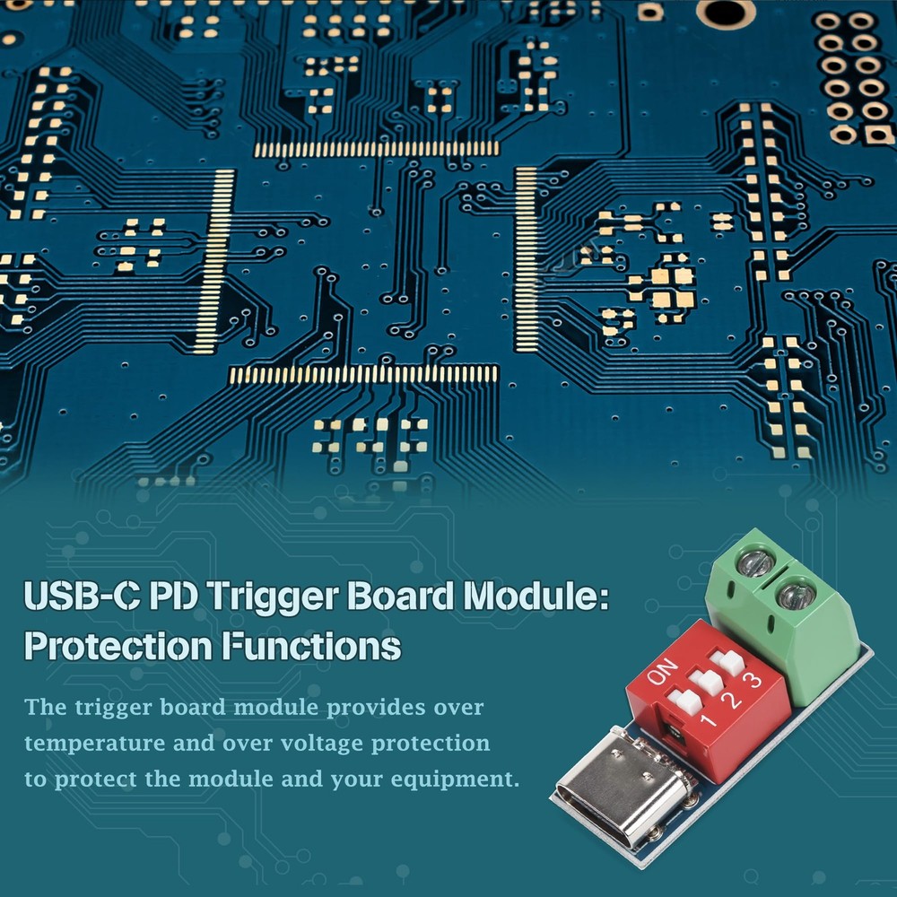 LETORIA 7PCS PD Trigger Board Module for USB-C PD/QC Decoy Fast 7 PCS