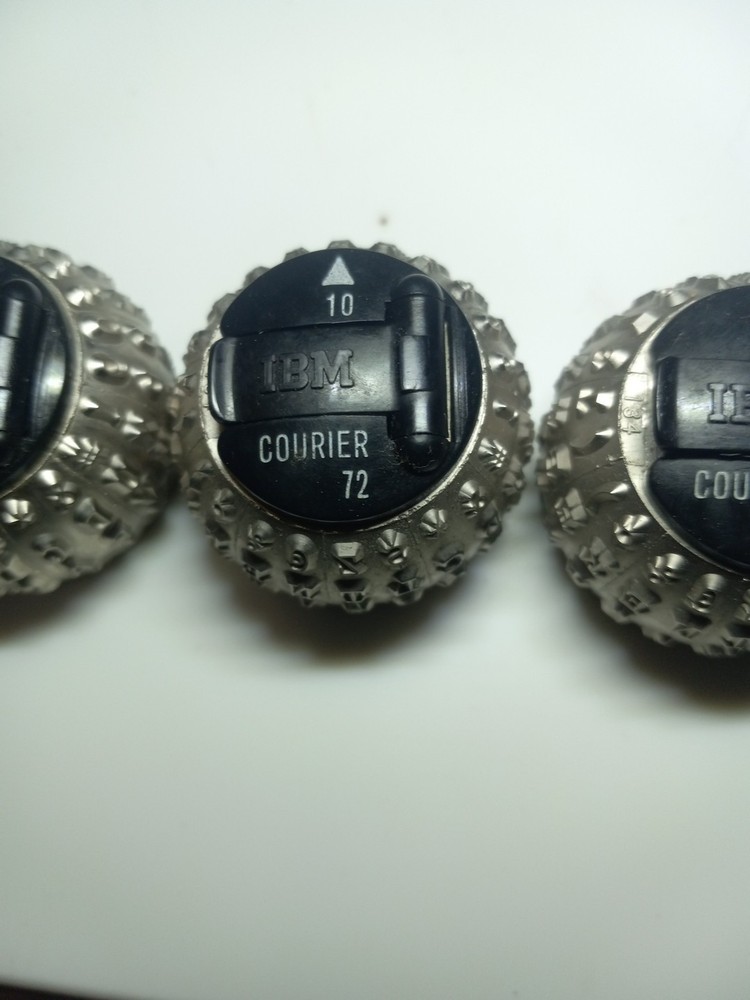 Set 3 IBM Font Ball Selectric Typewriter Script Courier 72
