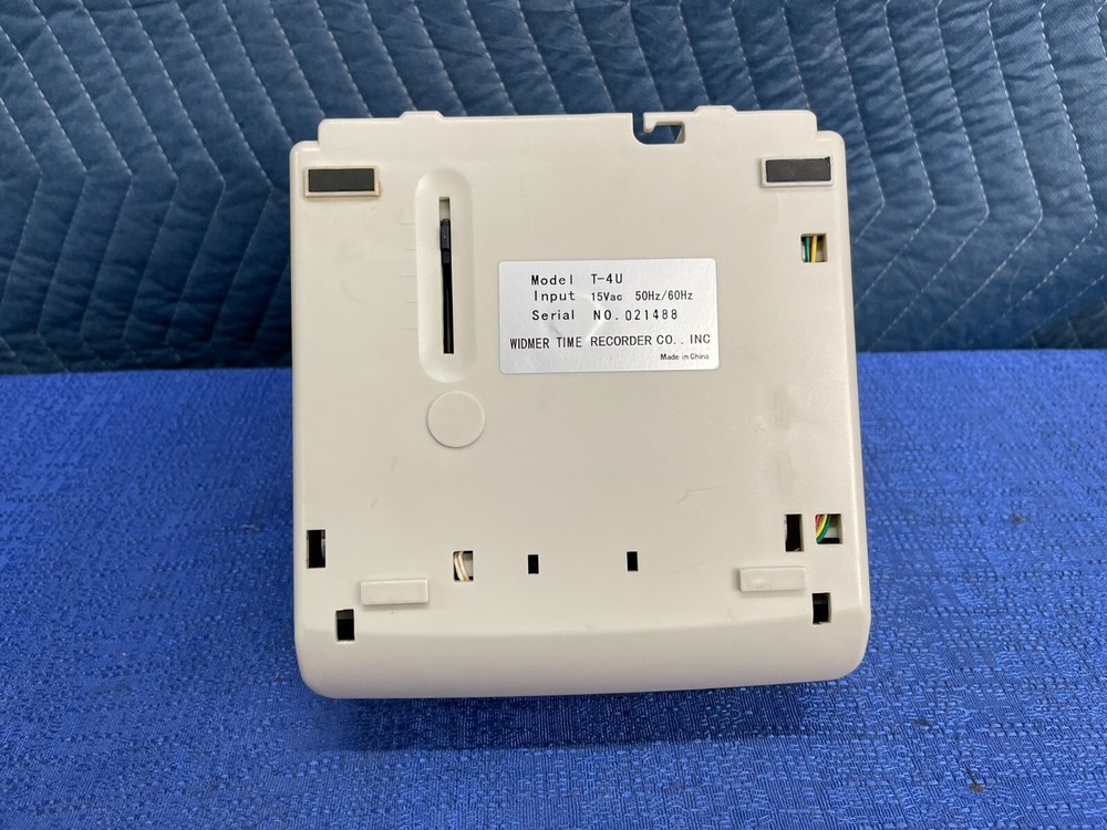 Widmer T-4U Electronic Time Clock & Date Stamp Recorder