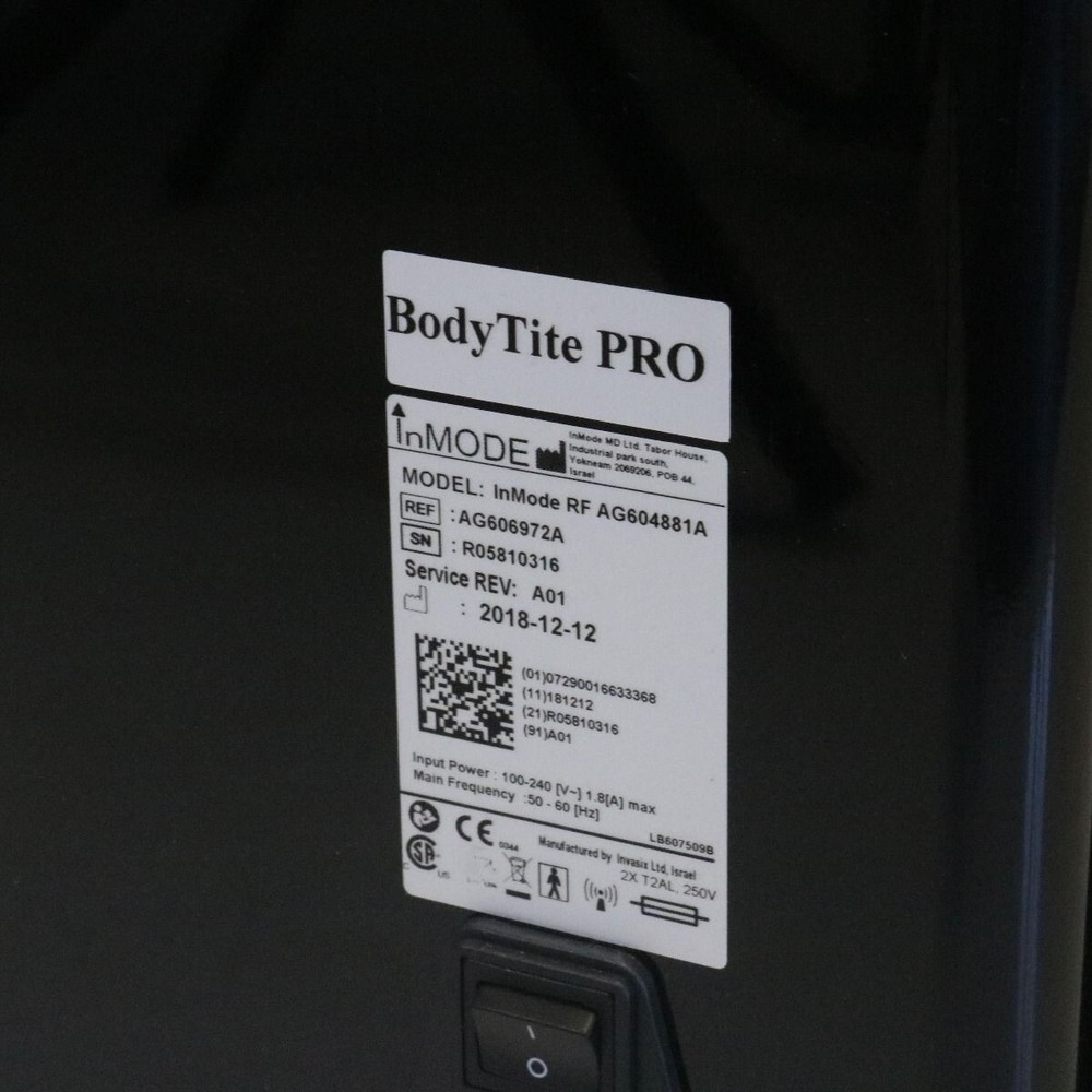 2018 Inmode Bodytite PRO w/ Morpheus8 Face