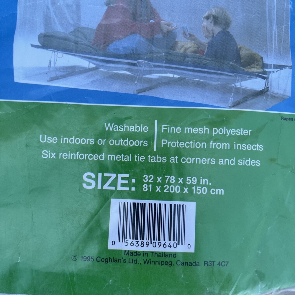 Coghlan's Rectangular Mosquito Net Bug Netting 32"x78"x59" NEW