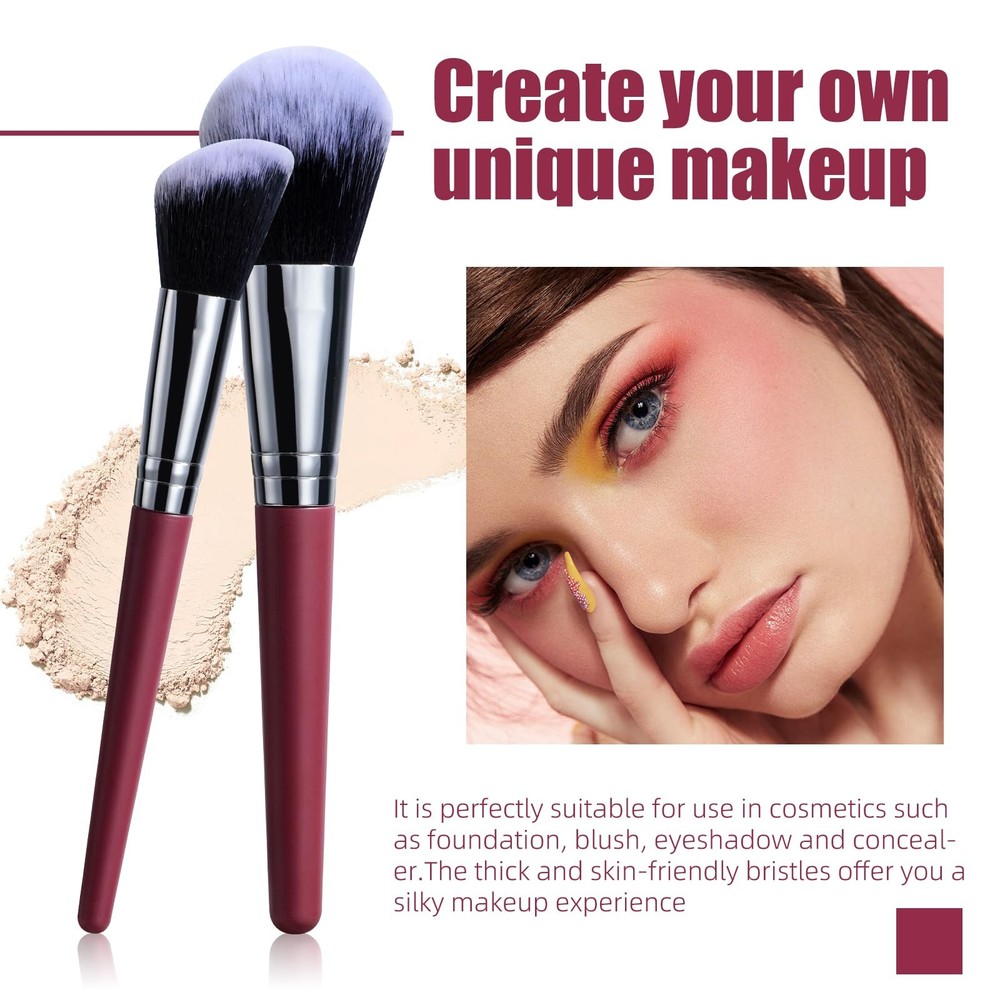 BS-MALL 15PCS Professional Makeup Brushes Set – Multi-Purpose Silver red